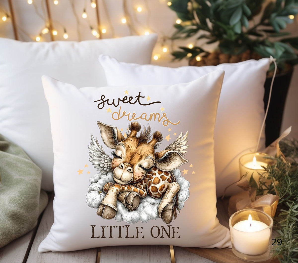 Sweet Dreams Giraffe DTF Transfers for pillows