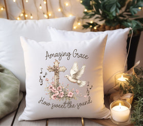 Amazing Grace how sweet the sound DTF Transfers for pillows
