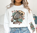 Spades and Feathers teal DTF Transfers- 2 piece set
