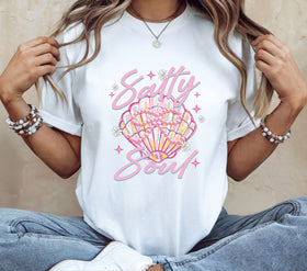 Salty soul seashell DTF Transfers