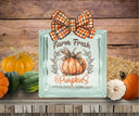 Farm Fresh Pumpkins glass block uv dtf decal