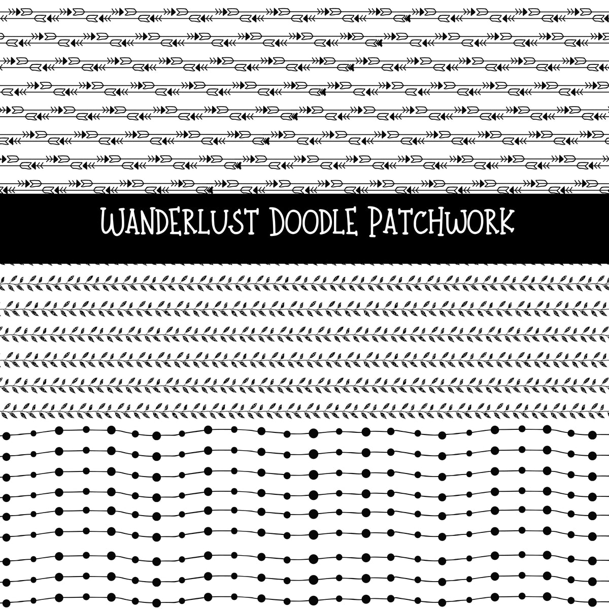 Wanderlust Doodle Patchwork Set