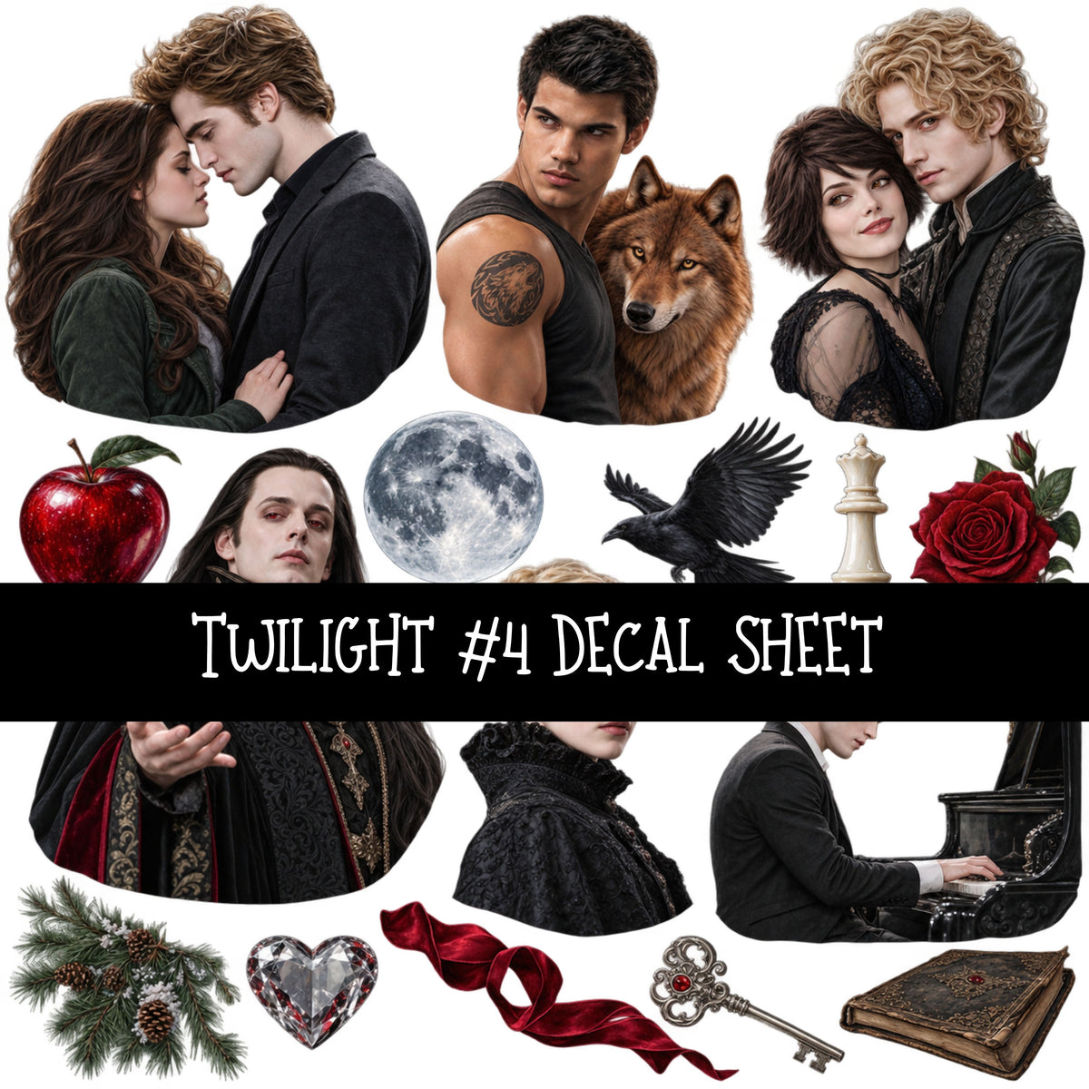 Twilight UV DTF Decal sheets 6 Designs available