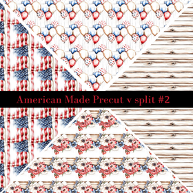 American Made precut VSplits -12x12 vinyl sheet (2 Variants)