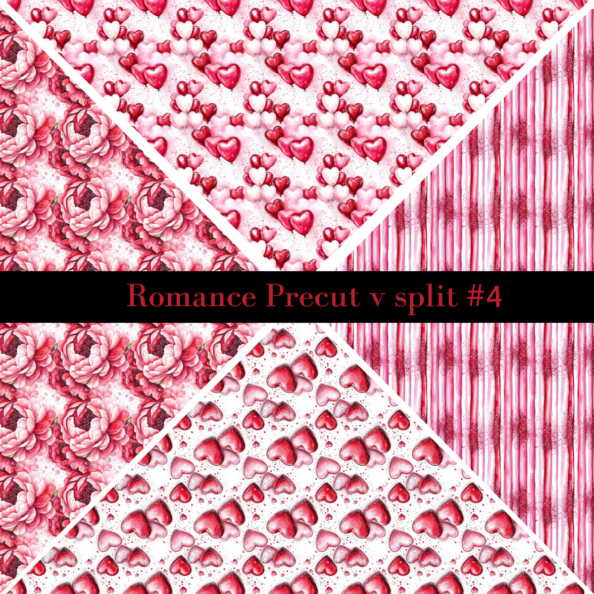 Romance precut VSplits -12x12 vinyl sheet (4 Variants)