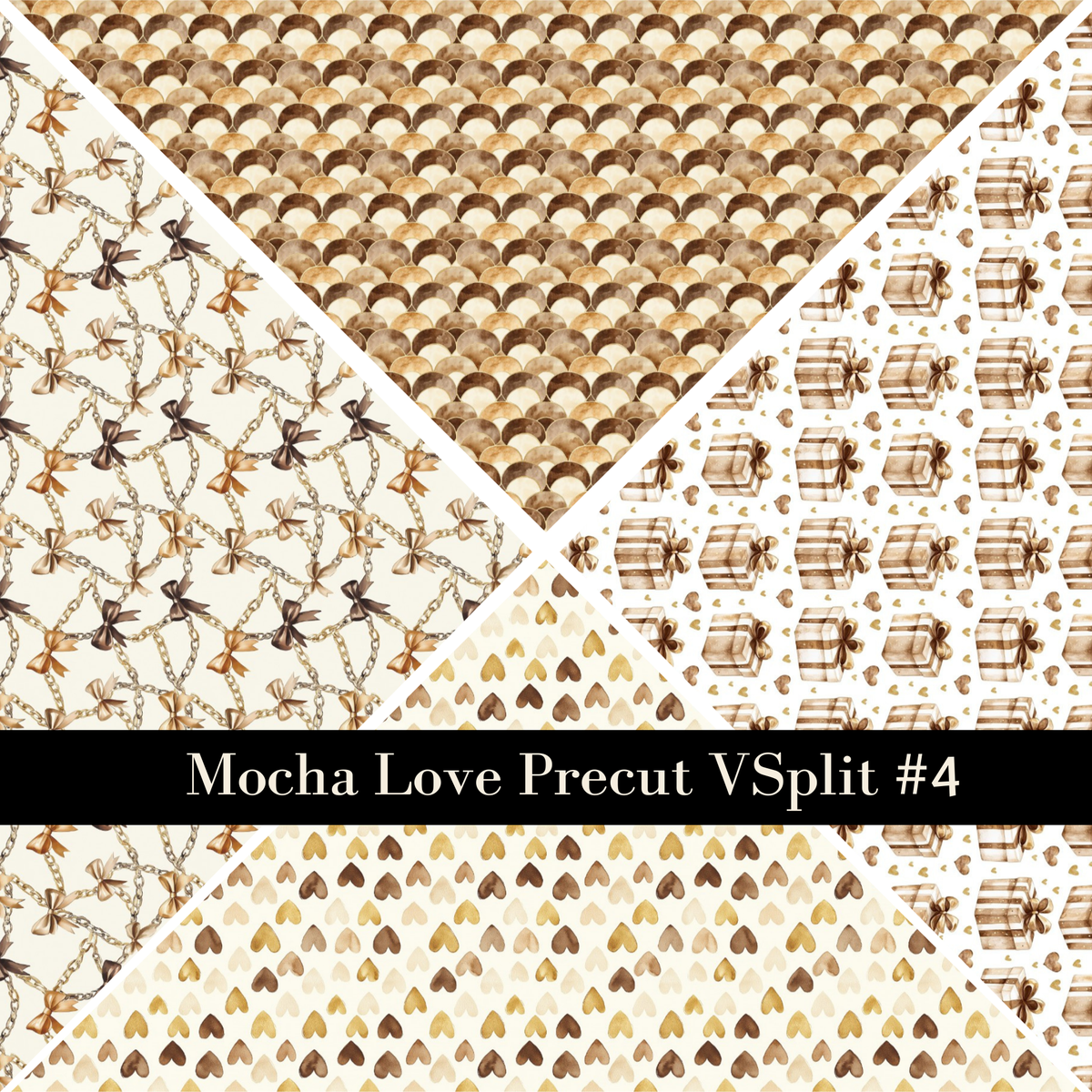Mocha Love precut VSplits -12x12 vinyl sheet (5 Variants)