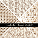 Mocha Love precut VSplits -12x12 vinyl sheet (5 Variants)
