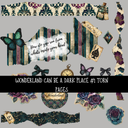 wonderland can be a dark place Torn Pages - UV DTF Decal sheet